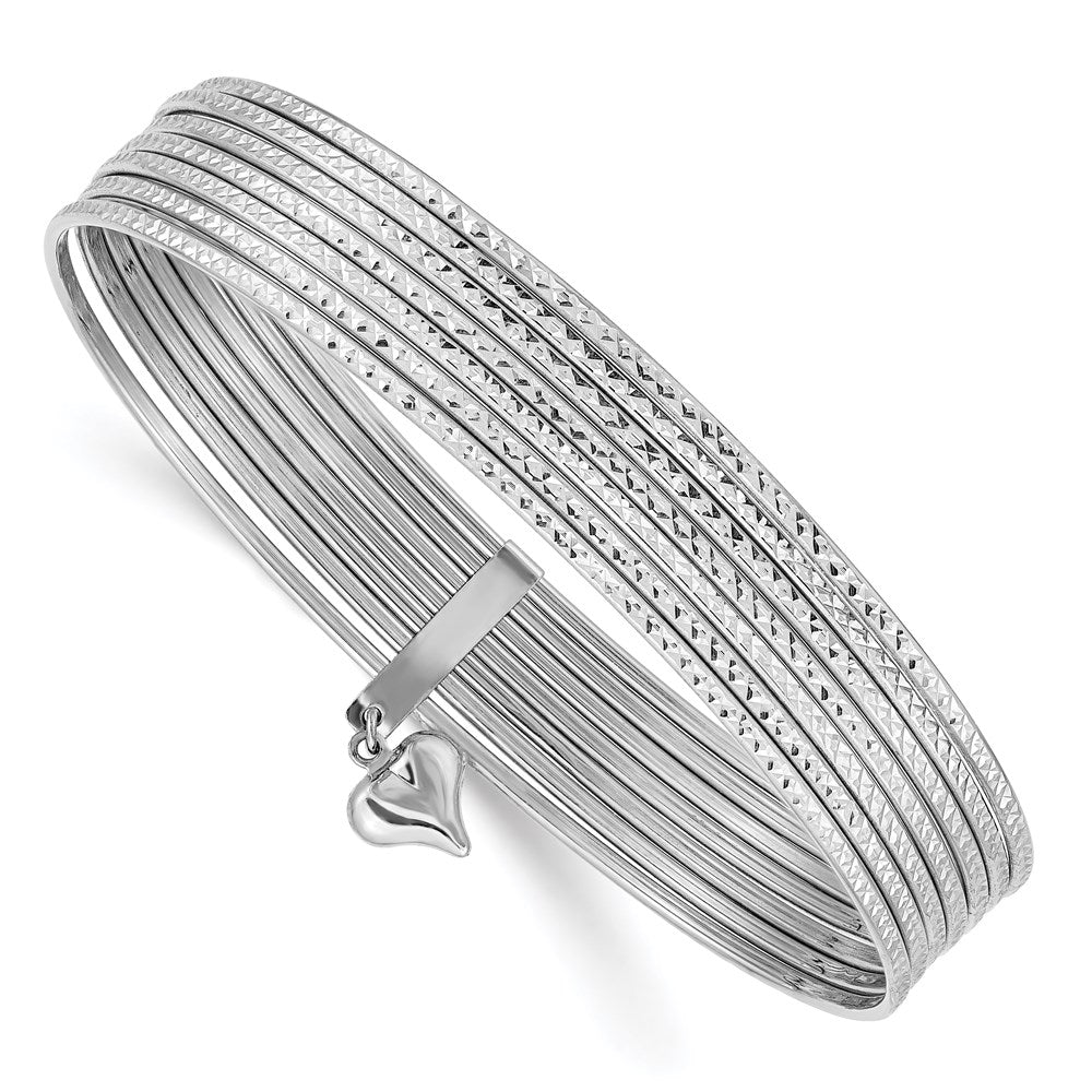 Gold Seven Strand Slip-on Bangles