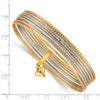 Gold Seven Strand Slip-on Bangles