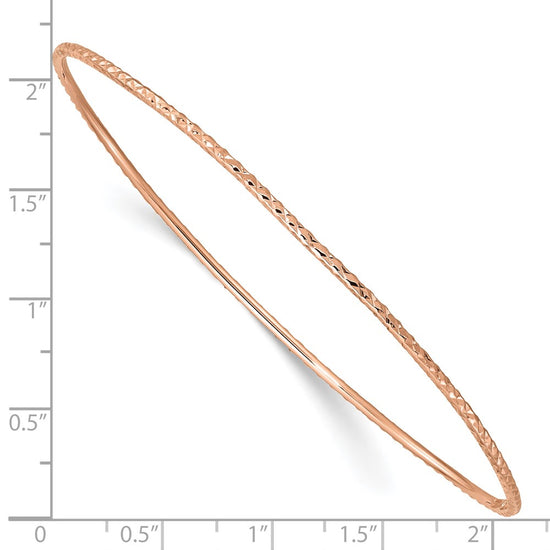 Gold Diamond-cut Slip-on Bangles
