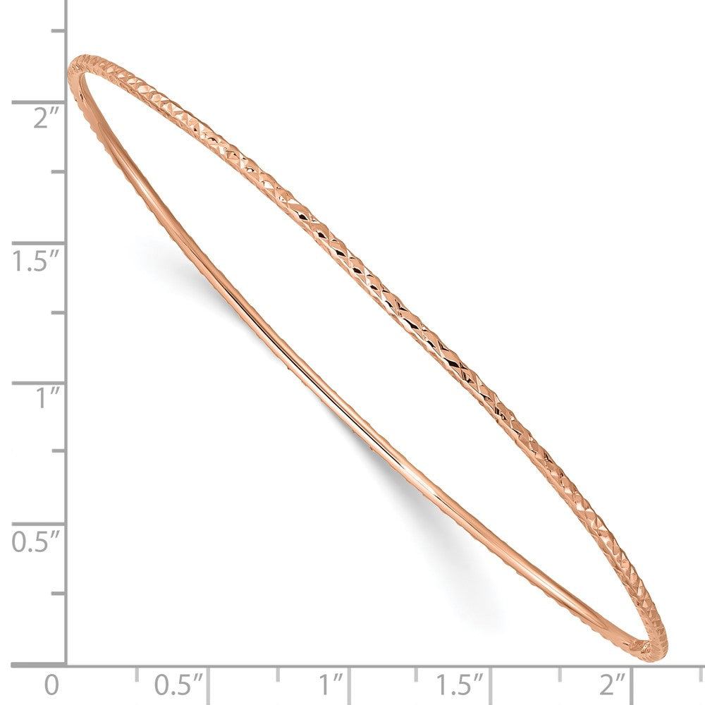 Gold Diamond-cut Slip-on Bangles