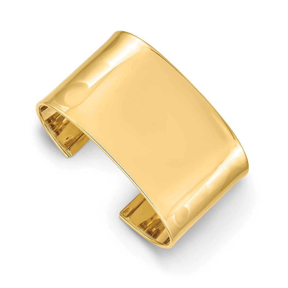 14K 37mm Polished Cuff Bangle Bracelet