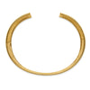 14k 37mm Hammered Polished Cuff Bangle Bracelet
