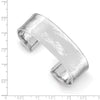 14k White Gold 19mm Hammered Polished Cuff Bangle Bracelet