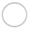 14k White Gold Polished Textured 3.00mm Slip-on Round Bangle Bracelet