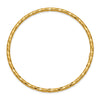 14k Polished Textured 3.00mm Slip-on Round Bangle Bracelet