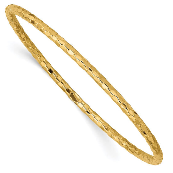 Gold Textured Slip-on Bangles