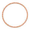 14K Rose Gold Polished Textured 3.00mm Slip-on Round Bangle Bracelet