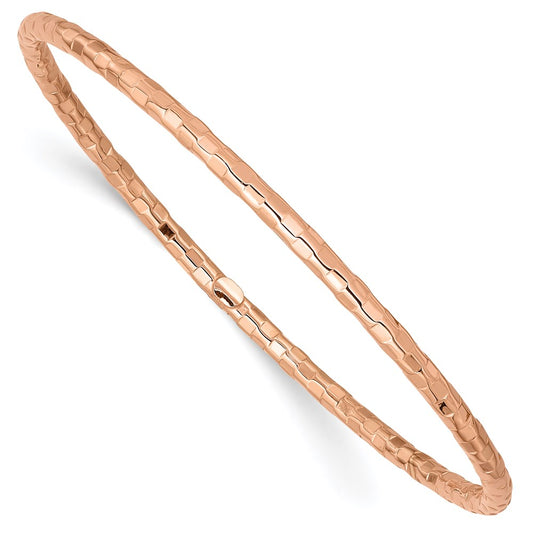 Gold Textured Slip-on Bangles
