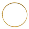 14K Polished Diamond-cut 4.25mm Flexible Round Bangle Bracelet