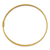 14K Polished Diamond-cut 4.25mm Flexible Round Bangle Bracelet