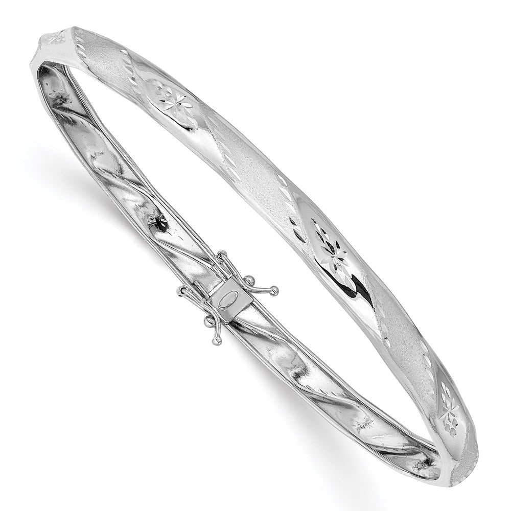 Gold Satin and Diamond-cut Slip-on Bangles