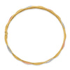 Gold Satin and Diamond-cut Slip-on Bangles