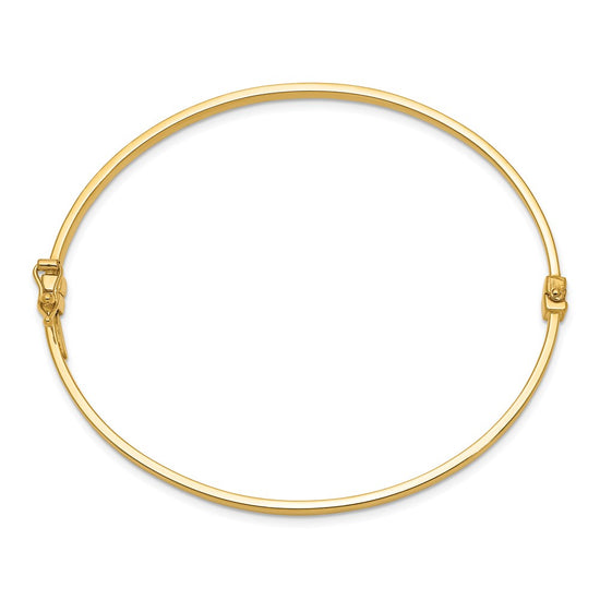 Gold Polished Flat Hinged Bangles