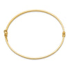 Gold Polished Flat Hinged Bangles