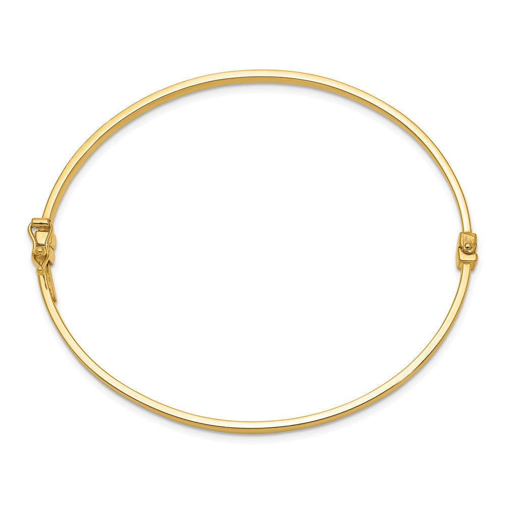 Gold Polished Flat Hinged Bangles