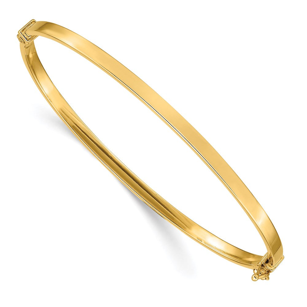 Gold Polished Flat Hinged Bangles
