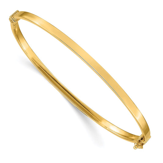 Gold Polished Flat Hinged Bangles