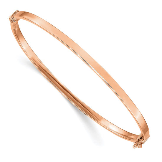 Gold Polished Flat Hinged Bangles