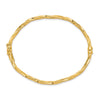 14k Polished Twisted 3.00mm Hinged Oval Bangle Bracelet
