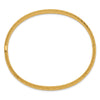 14k 4/16 Polished Textured 6.00mm Hinged Oval Bangle Bracelet