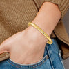 14k 4/16 Polished Textured 6.00mm Hinged Oval Bangle Bracelet