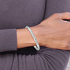 Gold Diamond-cut Hinged Bangles