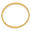 14k 5/16 Polished Textured 8.00mm Hinged Oval Bangle Bracelet
