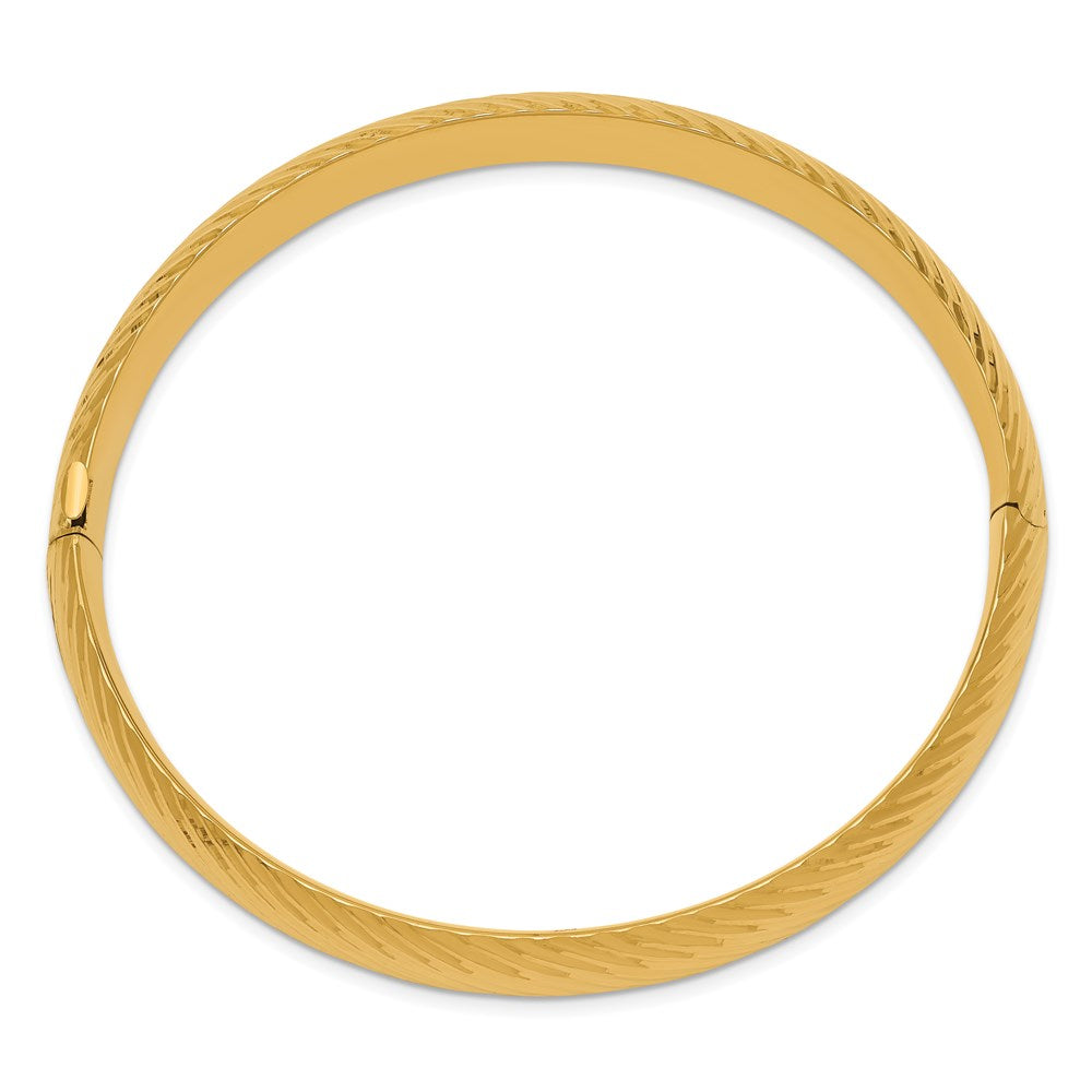 Gold Diamond-cut Hinged Bangles