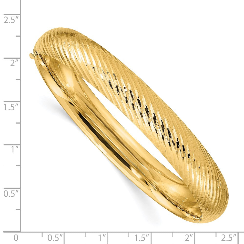 Gold Diamond-cut Hinged Bangles