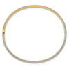 14k 3/16 with White Rhodium Diamond-Cut 4.75mm Hinged Round Bangle Bracelet