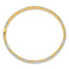 14k and White Rhodium 3/16 Criss-Cross 4.75mm Hinged Childrens Bangle