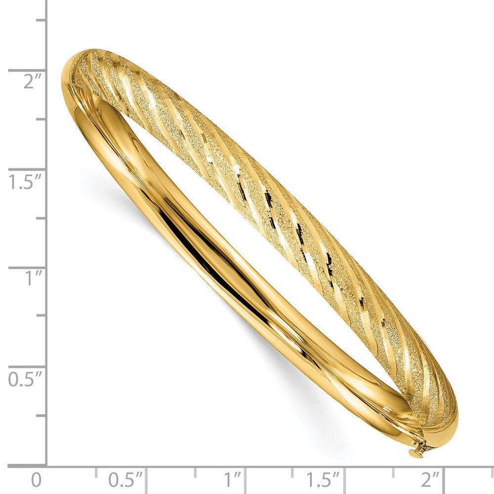 Gold Diamond-cut Hinged Bangles