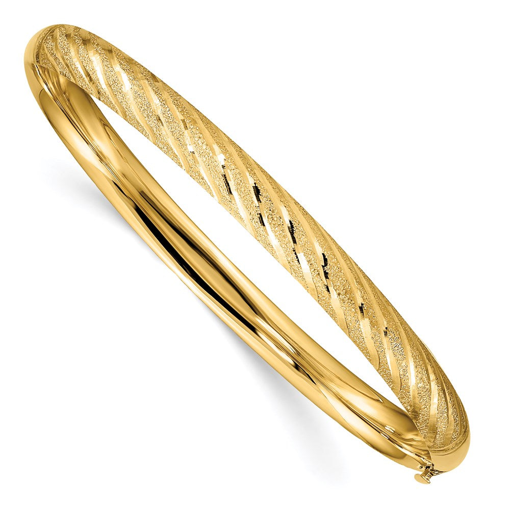 Gold Diamond-cut Hinged Bangles