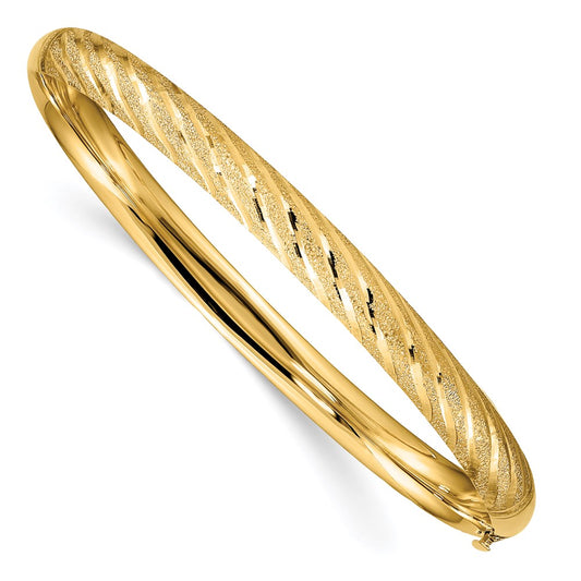 Gold Diamond-cut Hinged Bangles