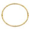 14K Polished Fancy 3.50mm Hinged Oval Bangle Bracelet