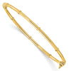 14K Polished Fancy 3.50mm Hinged Oval Bangle Bracelet