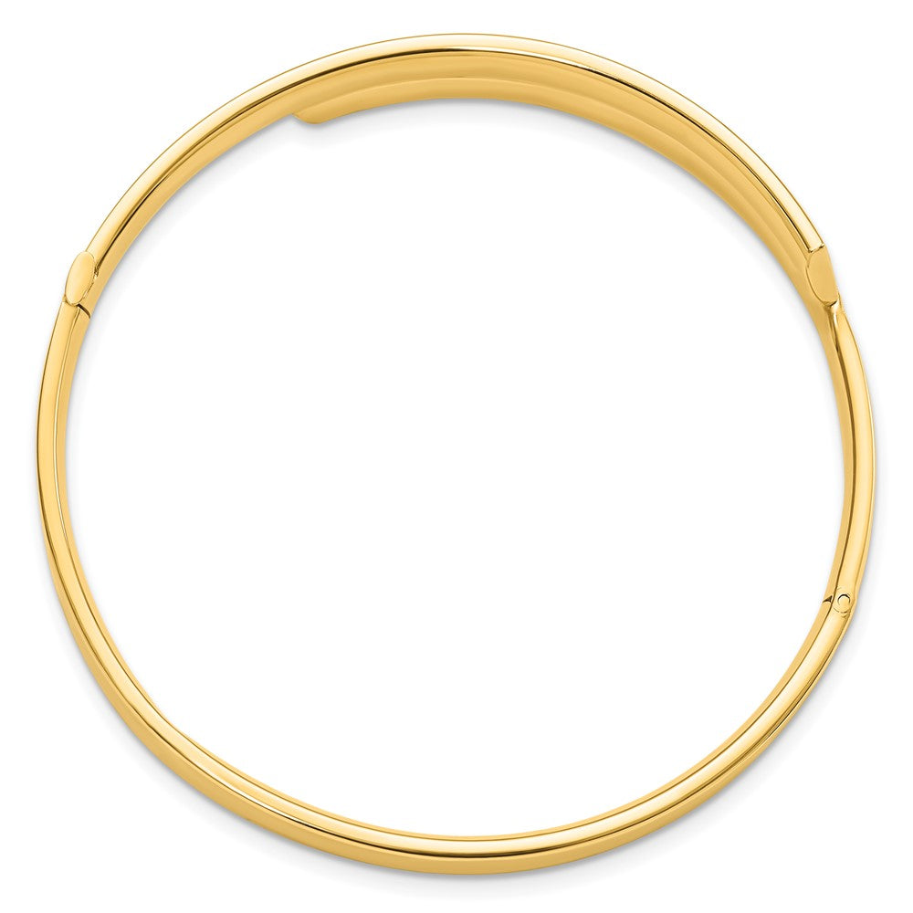 Gold Bypass Hinged Bangles