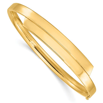 Gold Bypass Hinged Bangles