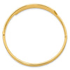 14ky 3/16 Polished & Diamond-cut Overlap Hinged Bangle