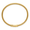 14K Polished and Diamond-cut Fancy Spiral 3.75mm Flexible Oval Bangle Bracelet