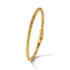 14K Polished and Diamond-cut Fancy Spiral 3.75mm Flexible Oval Bangle Bracelet