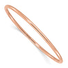 14k Rose Gold Polished 3.00mm Slip-on Round Bangle Bracelet