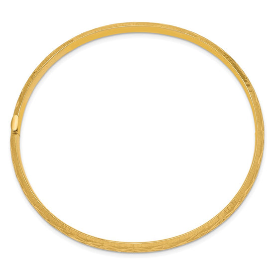 Gold Diamond-Cut Fancy Hinged Bangles