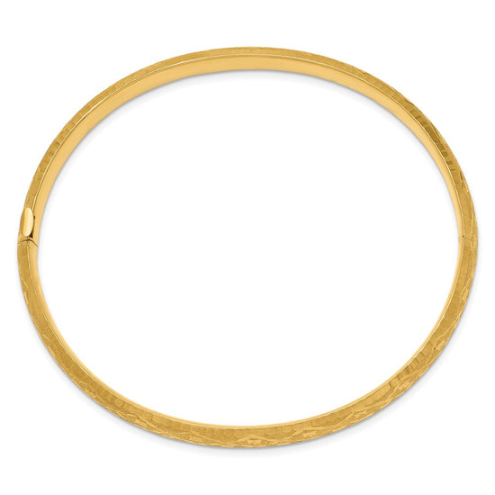 Gold Diamond-Cut Fancy Hinged Bangles