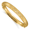 Gold Diamond-Cut Fancy Hinged Bangles