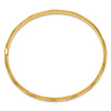 14k 3/16 Diamond-cut Fancy 4.75mm Hinged Oval Bangle Bracelet