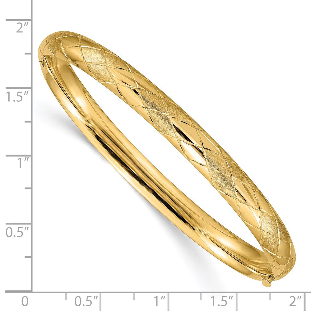 Gold Diamond-Cut Fancy Hinged Bangles