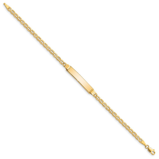 Semi-solid Anchor Link ID Bracelets
