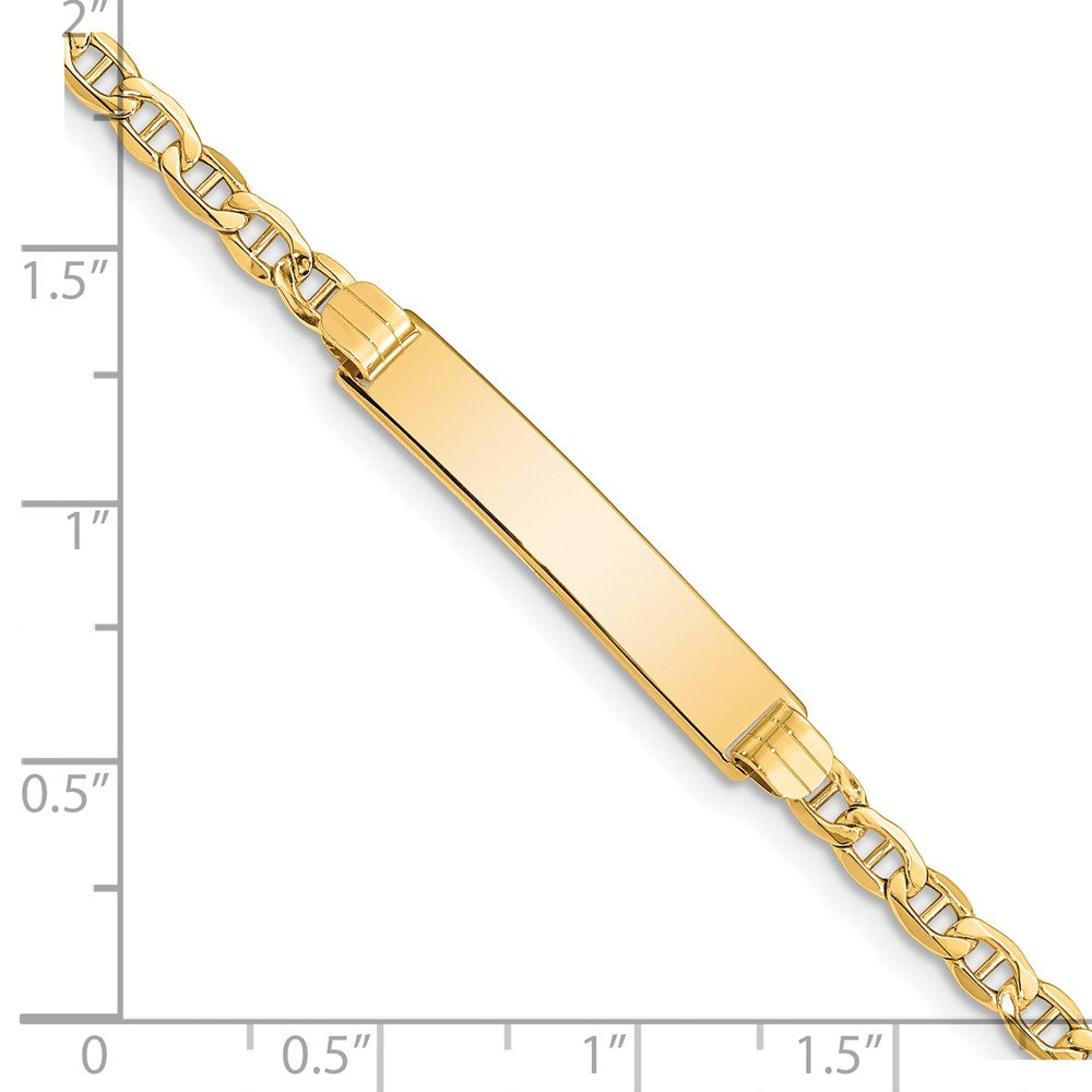 Semi-solid Anchor Link ID Bracelets