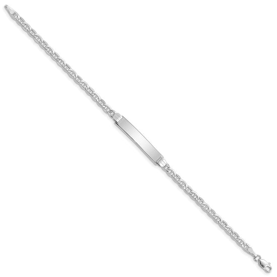 Semi-solid Anchor Link ID Bracelets
